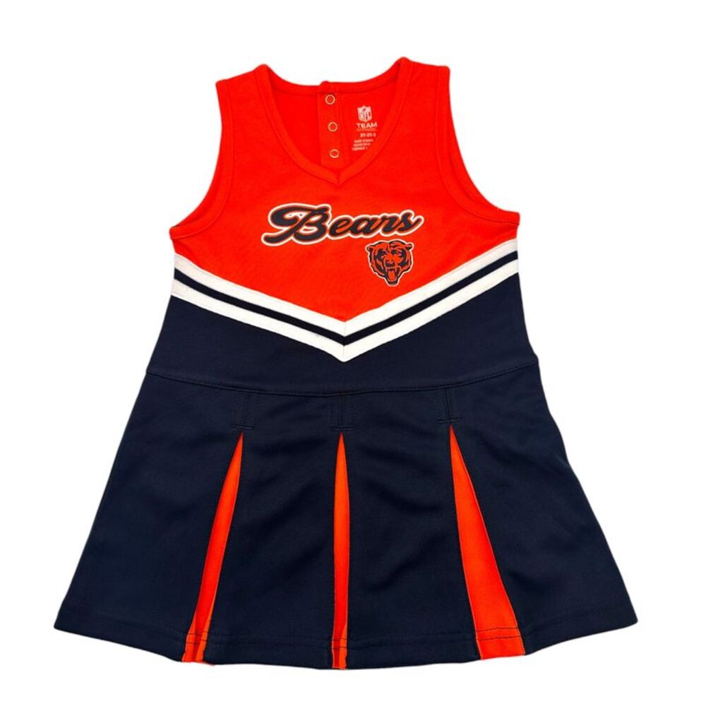 NFL Chicago Bears Toddler Girls Cheer Dress in Team Colors, 3T